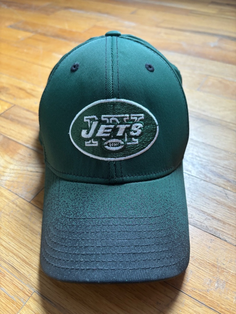 Jets NFL Teal Adjustable Strapback Hat with Embroidered Logo